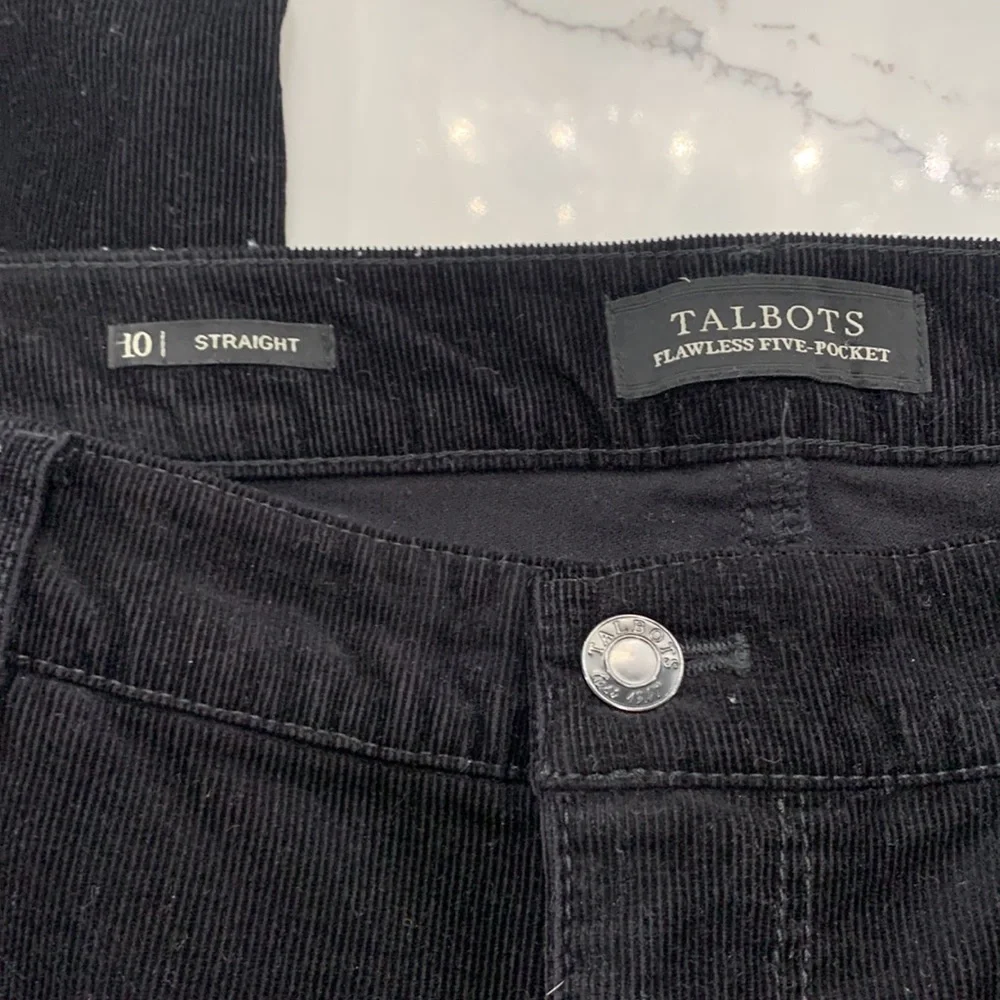 Talbots Cotton/Lycra/Spandex Velour Like Pants. Black. Size‎ 10 (562) - Picture 10 of 13